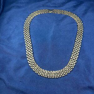 Vintage Gold-Tone Chunky Link Necklace With Double Row Design For Women